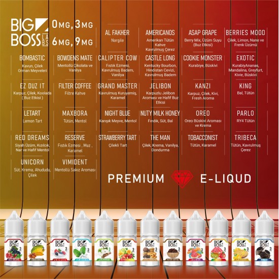 Big Boss 10 Al 7 Öde Kampanyası 30ML  en uygun fiyatlar ile elektroniksigarafiyatlari.comde! Big Boss 10 Al 7 Öde Kampanyası 30ML özellikleri, fiyatı, incelemesi, yorumları ve taksit seçenekleri için hemen tıklayın!