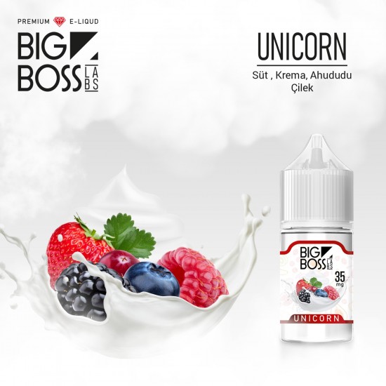 Big Boss Unicorn 30 ML Salt Likit  en uygun fiyatlar ile elektroniksigarafiyatlari.comde! Big Boss Unicorn 30 ML Salt Likit özellikleri, fiyatı, incelemesi, yorumları ve taksit seçenekleri için hemen tıklayın!