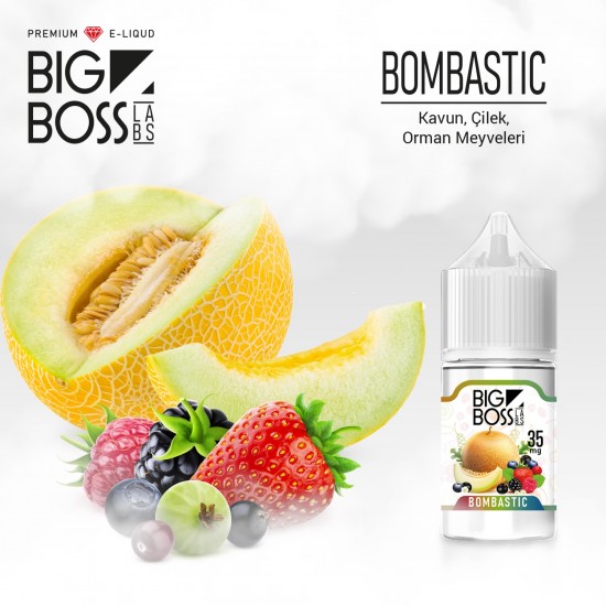 Big Boss Bombastic 30 ML Likit  en uygun fiyatlar ile elektroniksigarafiyatlari.comde! Big Boss Bombastic 30 ML Likit özellikleri, fiyatı, incelemesi, yorumları ve taksit seçenekleri için hemen tıklayın!