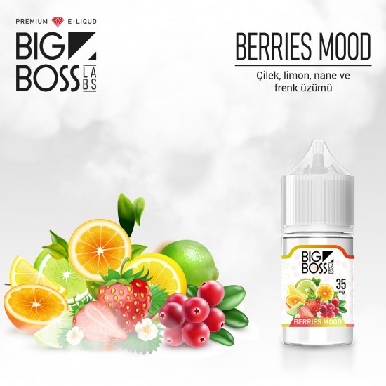 Big Boss Berries Mood 30 ML Salt Likit  en uygun fiyatlar ile elektroniksigarafiyatlari.comde! Big Boss Berries Mood 30 ML Salt Likit özellikleri, fiyatı, incelemesi, yorumları ve taksit seçenekleri için hemen tıklayın!