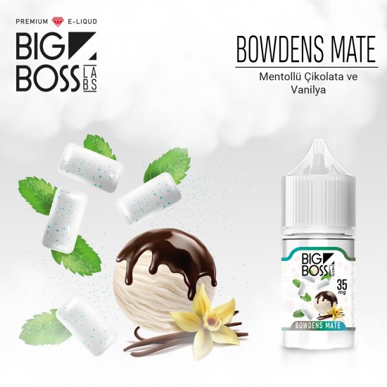 Big Boss Bowdens Mate 30 ML Likit  en uygun fiyatlar ile elektroniksigarafiyatlari.comde! Big Boss Bowdens Mate 30 ML Likit özellikleri, fiyatı, incelemesi, yorumları ve taksit seçenekleri için hemen tıklayın!