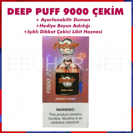 Deepbar 9000 Energy Drink  en uygun fiyatlar ile elektroniksigarafiyatlari.comde! Deepbar 9000 Energy Drink özellikleri, fiyatı, incelemesi, yorumları ve taksit seçenekleri için hemen tıklayın!