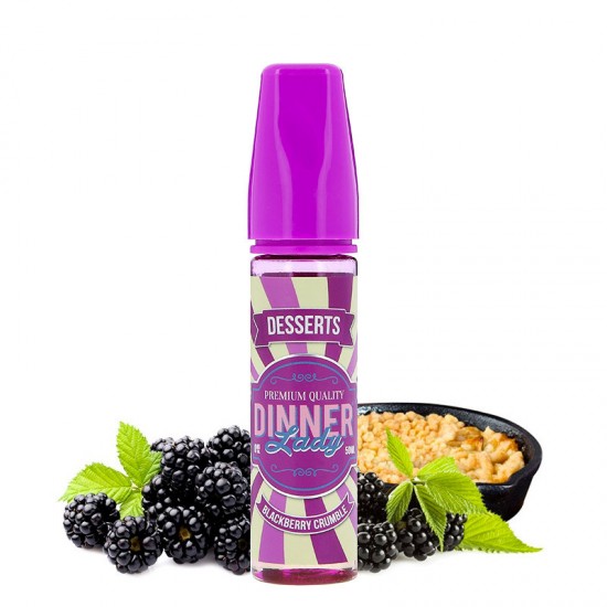 Dinner Lady Blackberry Crumble Premium Likit 60 ML  en uygun fiyatlar ile elektroniksigarafiyatlari.comde! Dinner Lady Blackberry Crumble Premium Likit 60 ML özellikleri, fiyatı, incelemesi, yorumları ve taksit seçenekleri için hemen tıklayın!