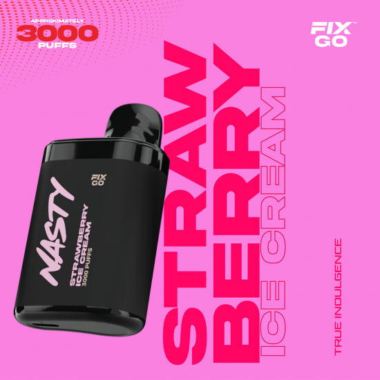 Nasty Fix Go 3000 Strawberry Icecream  en uygun fiyatlar ile elektroniksigarafiyatlari.comde! Nasty Fix Go 3000 Strawberry Icecream özellikleri, fiyatı, incelemesi, yorumları ve taksit seçenekleri için hemen tıklayın!