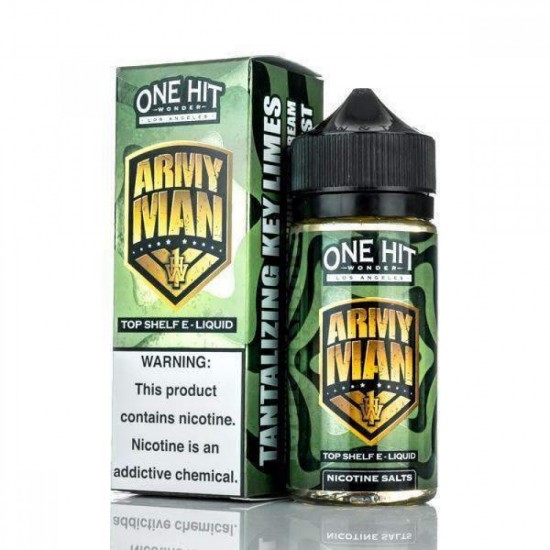 One Hit Wonder Army Man 30ml Premium Salt Likit  en uygun fiyatlar ile elektroniksigarafiyatlari.comde! One Hit Wonder Army Man 30ml Premium Salt Likit özellikleri, fiyatı, incelemesi, yorumları ve taksit seçenekleri için hemen tıklayın!