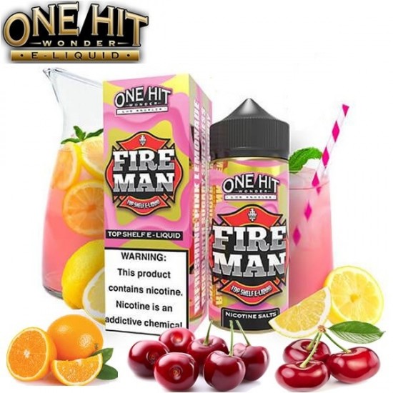 One Hit Wonder Fire Man 30 ML Premium Salt Likit  en uygun fiyatlar ile elektroniksigarafiyatlari.comde! One Hit Wonder Fire Man 30 ML Premium Salt Likit özellikleri, fiyatı, incelemesi, yorumları ve taksit seçenekleri için hemen tıklayın!