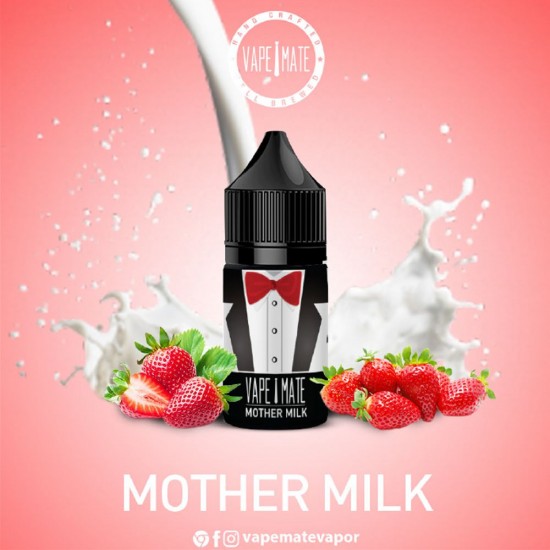 Vape Mate Mother Milk 30 ML Salt Likit  en uygun fiyatlar ile elektroniksigarafiyatlari.comde! Vape Mate Mother Milk 30 ML Salt Likit özellikleri, fiyatı, incelemesi, yorumları ve taksit seçenekleri için hemen tıklayın!